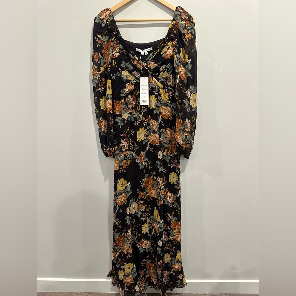 Veronica Beard Avani Floral Silk Dress - Picture 3 of 5
